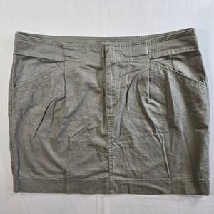 Loft Size 6 Linen Blend‎ Skirt Taupe Career Casual Metalliccore Futuristicore